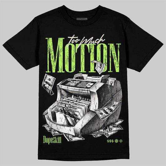 Foamposite One "Phantom/Barely Volt" DopeSkill T-Shirt Too Much Motion Graphic Streetwear - Black