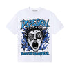 Royal Blue Sneakers DopeSkill T-Shirt Root of Evil Graphic Streetwear - White