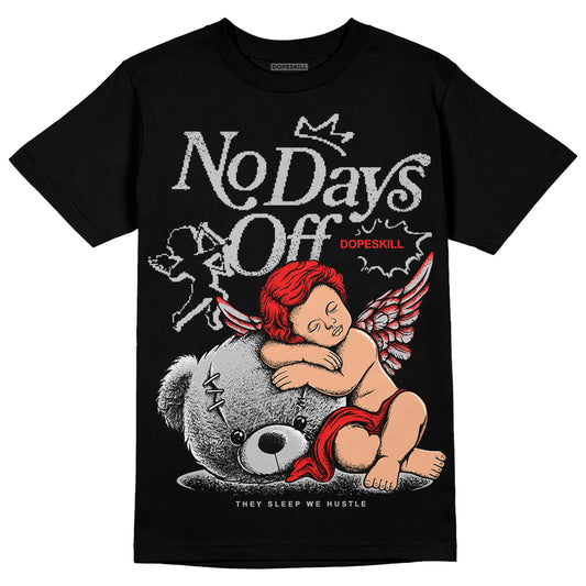 Jordan Spizike Low Bred DopeSkill T-Shirt New No Days Off Graphic Streetwear - Black 