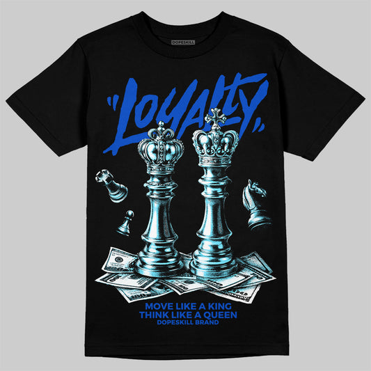 Royal Blue Sneakers DopeSkill T-Shirt Loyalty Graphic Streetwear - Black