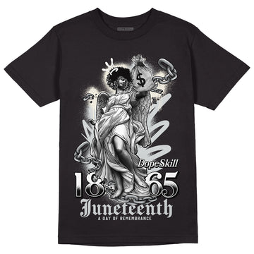 Jordan 1 Retro Low OG Black Cement DopeSkill T-Shirt Juneteenth Graphic Streetwear - Black