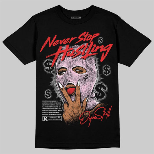 Awake NY x Air Jordan 5 Arctic Pink DopeSkill T-Shirt Never Stop Hustling Graphic Streetwear - Black