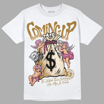 Dunk Low Just Do It “Bronzine/Playful Pink” DopeSkill T-Shirt Money Bag Coming Up Graphic Streetwear - White 