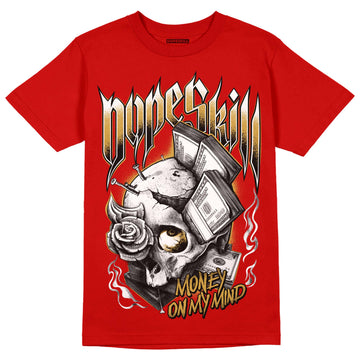 Red Sneakers DopeSkill Red T-shirt Money On My Mind Graphic Streetwear