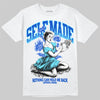 Royal Blue Sneakers DopeSkill T-Shirt Self Made Graphic Streetwear - White 