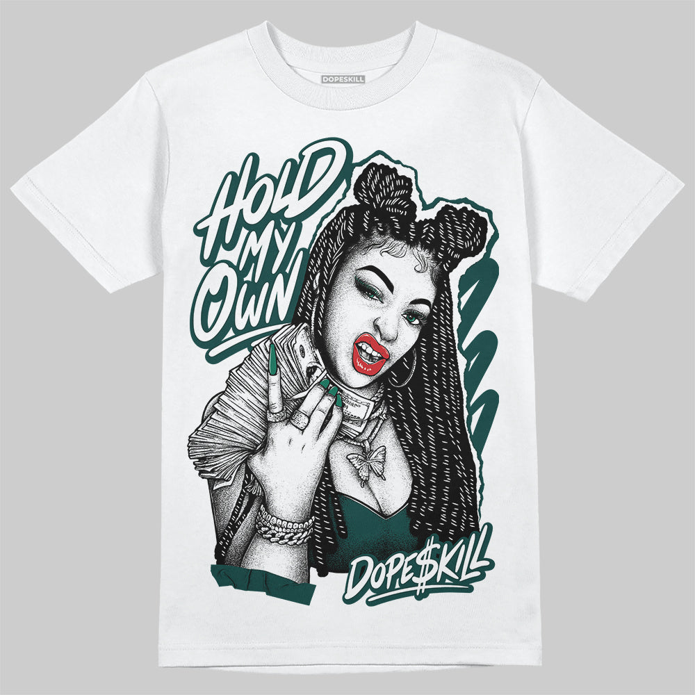 Jordan 4 Retro Oxidized Green DopeSkill T-Shirt New H.M.O Graphic Streetwear - White