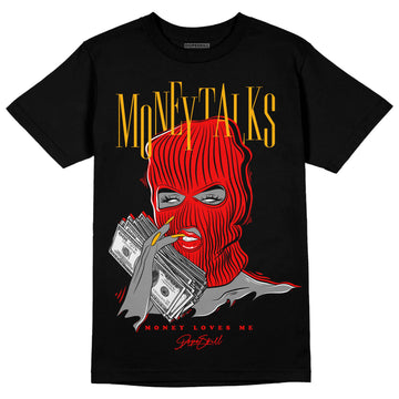 Red Sneakers DopeSkill T-Shirt Money Talks Graphic Streetwear - Black