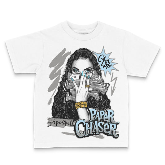 Jordan 4 Retro GS “Blue Chill” DopeSkill Toddler Kids T-shirt NPC Graphic Streetwear - White