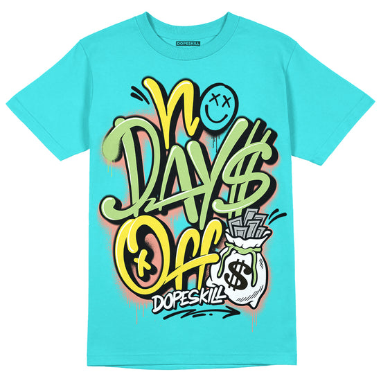 New Balance 9060 “Cyan Burst” DopeSkill Virtual Blue T-Shirt No Days Off Graphic Streetwear