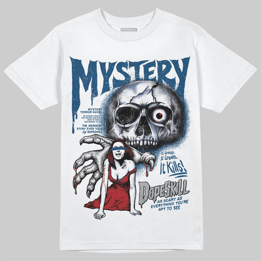 Jordan 12 Retro French Blue (2025) DopeSkill T-Shirt Mystery Ghostly Grasp Graphic Streetwear - White