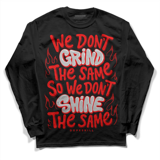 Jordan 12 “Cherry” DopeSkill Long Sleeve T-Shirt Grind Shine Graphic Streetwear - Black