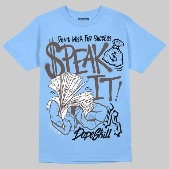 Adidas Handball Spezial ‘Light Blue’ DopeSkill T-Shirt Speak It Graphic Streetwear - Carolina Blue