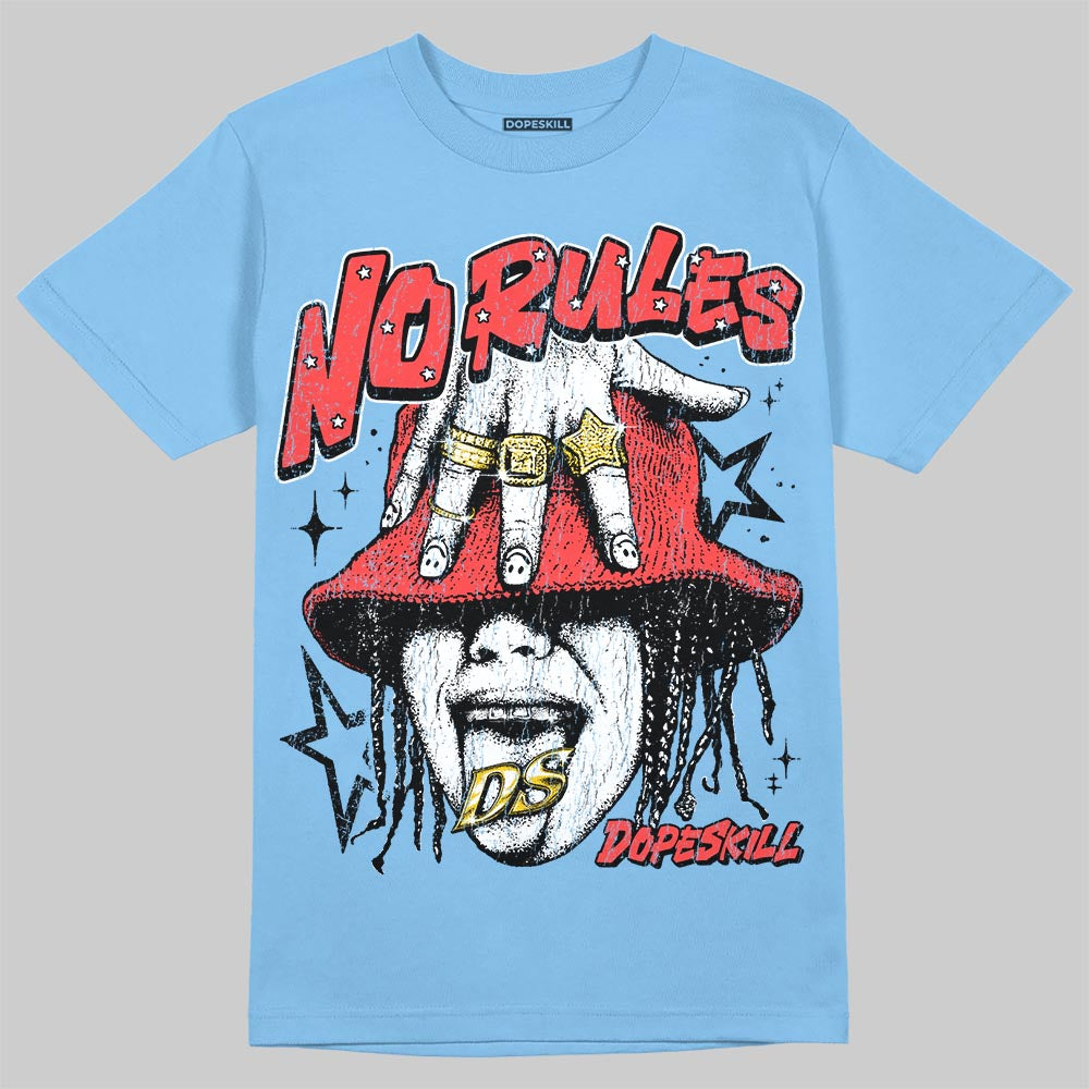 University Blue Sneakers DopeSkill T-Shirt No Rules Graphic Streetwear - carolina Blue