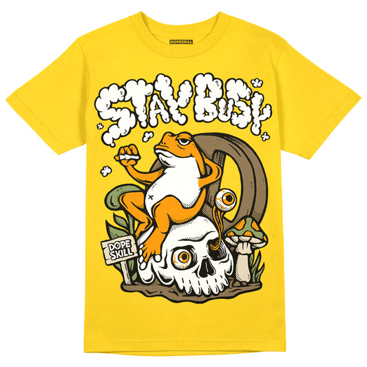 Yellow Sneakers DopeSkill Gold T-Shirt Stay Busy Graphic Streetwear