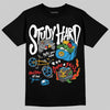 Royal Blue Sneakers DopeSkill T-Shirt Study Hard Graphic Streetwear - Black