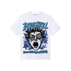 Royal Blue Sneakers DopeSkill T-Shirt Root of Evil Graphic Streetwear - White