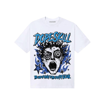 Royal Blue Sneakers DopeSkill T-Shirt Root of Evil Graphic Streetwear - White
