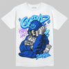 Royal Blue Sneakers DopeSkill T-Shirt Grind Pray Graphic Streetwear - White