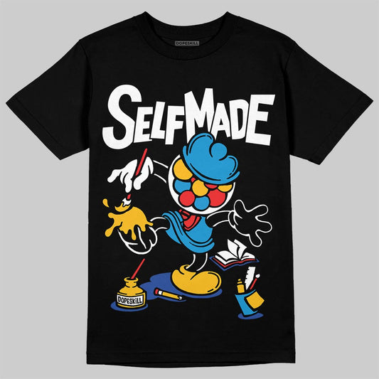 Royal Blue Sneakers DopeSkill T-Shirt Self Made Graphic Streetwear - Black