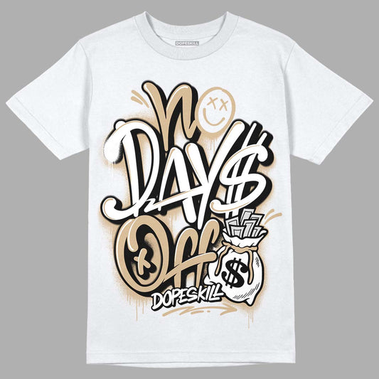 TAN Sneakers DopeSkill T-Shirt No Days Off Graphic Streetwear - White