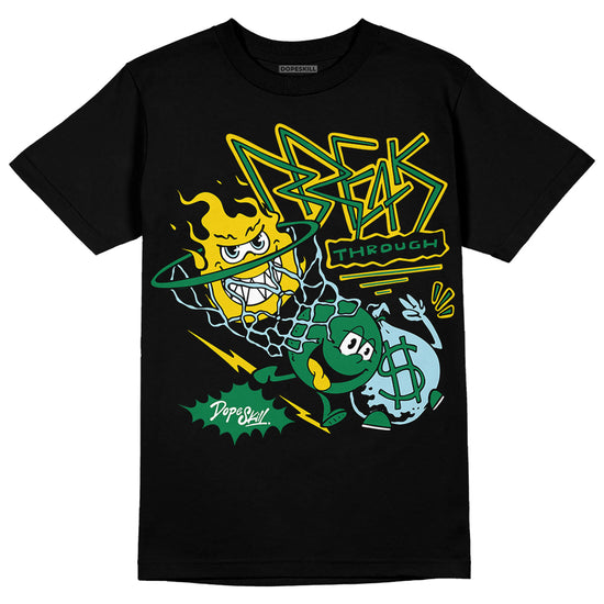 Jordan 5 “Lucky Green” DopeSkill T-Shirt Break Through Graphic Streetwear - Black