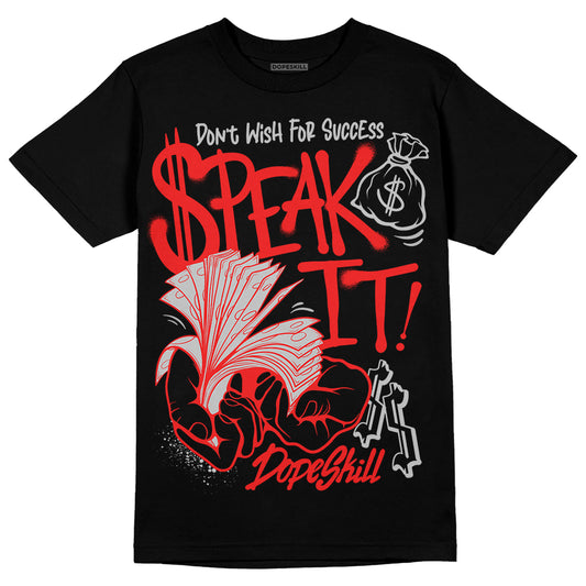 Jordan Spizike Low Bred DopeSkill T-Shirt Speak It Graphic Streetwear - Black