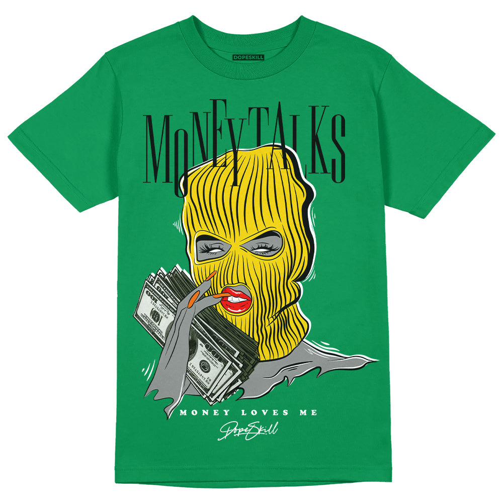 Green Sneakers DopeSkill Green T-shirt Money Talks Graphic Streetwear 