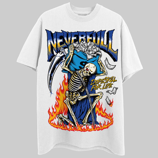 Royal Blue Sneakers DopeSkill T-Shirt NeverFull Graphic Streetwear - White 