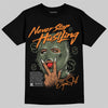 Jordan 4 Retro OG SP Undefeated (2025) DopeSkill T-Shirt Never Stop Hustling Graphic Streetwear - Black