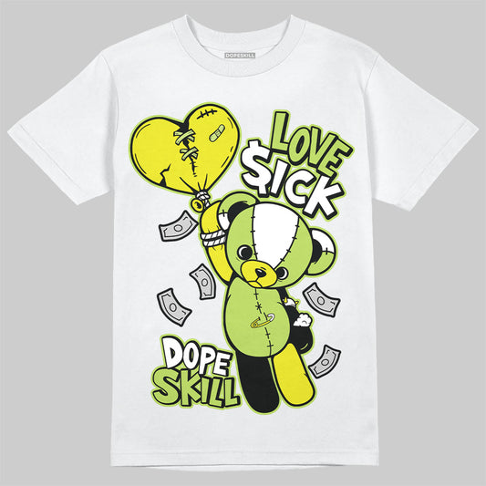 Jordan 13 Retro Bright Cactus DopeSkill T-Shirt Love Sick Graphic Streetwear - White 