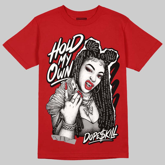 Jordan 5 Retro Fire Red Black Tongue (2025) DopeSkill T-Shirt New H.M.O Graphic Streetwear - Red
