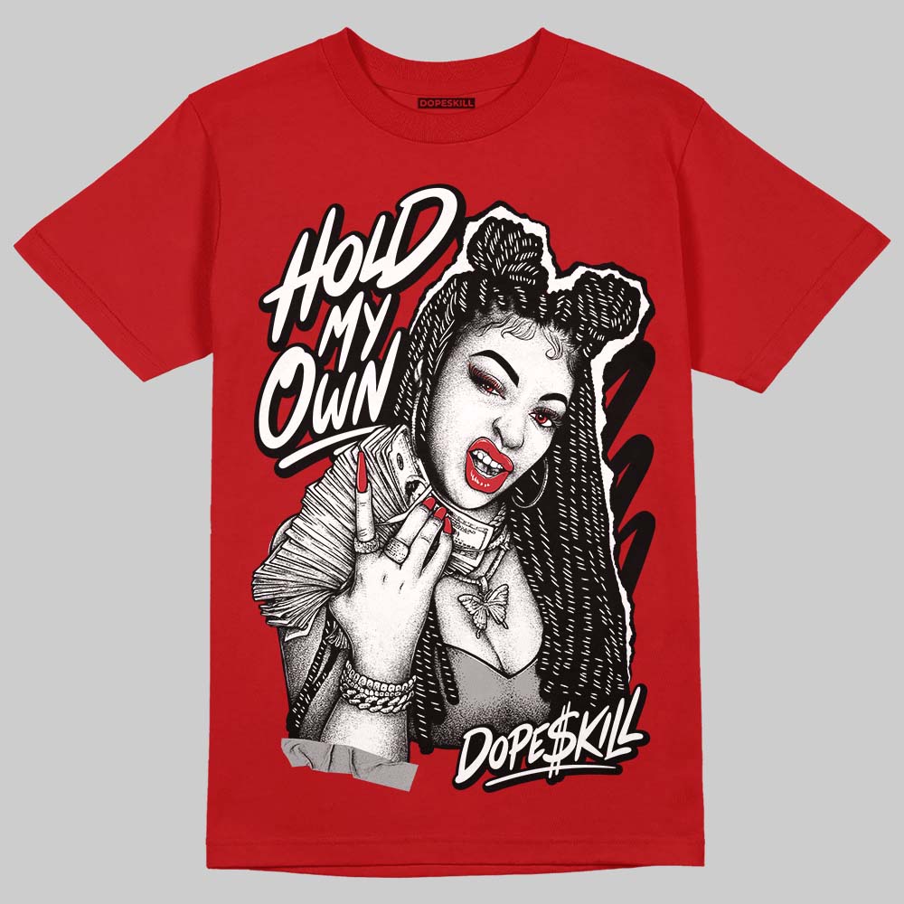 Jordan 5 Retro Fire Red Black Tongue (2025) DopeSkill T-Shirt New H.M.O Graphic Streetwear - Red