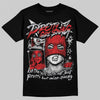 Jordan 4 Retro Red Cement DopeSkill T-Shirt Pretty Girl Swag Graphic Streetwear - black