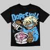 Jordan 11 University Blue DopeSkill T-Shirt Pour Up Graphic Streetwear - Black