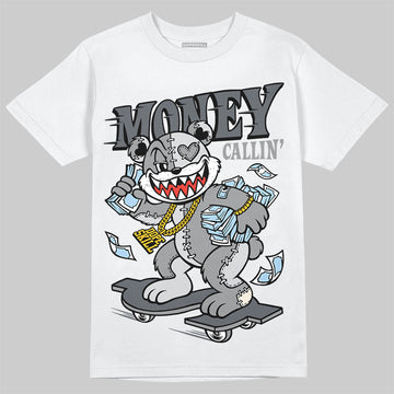 Jordan 5 Retro Wolf Grey (2026) DopeSkill T-Shirt Money Callin' Graphic Streetwear - White