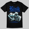 Royal Blue Sneakers DopeSkill T-Shirt Risk Is Better Than Regret Graphic Streetwear - Black