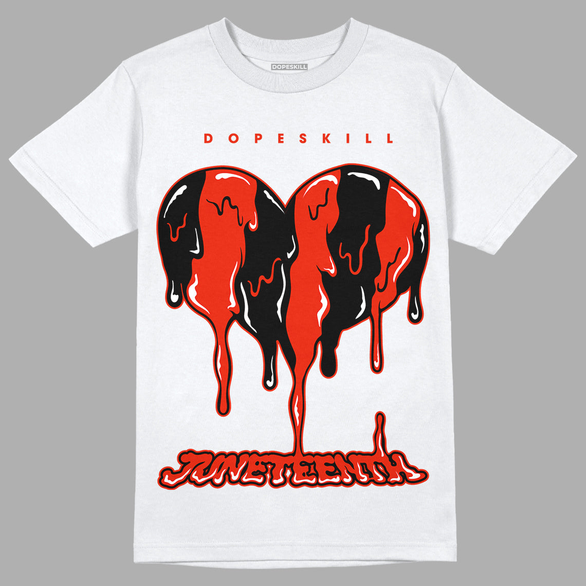 Jordan 6 Retro Toro Bravo DopeSkill T-Shirt Juneteenth Heart Graphic Streetwear - White