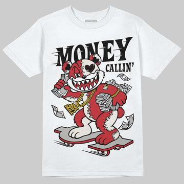 Jordan 4 “Flight Club” DopeSkill T-Shirt Money Callin' Graphic Streetwear - White