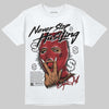 Nigel Sylvester x Jordan 1 Low OG “Nitro” DopeSkill T-Shirt Never Stop Hustling Graphic Streetwear - White