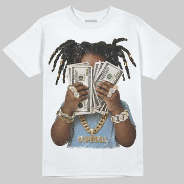 Nike Air Diamond Turf Must Be the Money DopeSkill T-Shirt Rich Youth Graphic Streetwear - White