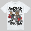 Jordan 10 Retro Shadow (2025) DopeSkill T-Shirt No Risk No Story Graphic Streetwear - White