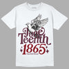 Jordan 5 Retro Burgundy (2023) DopeSkill T-Shirt Juneteenth 1865 Graphic Streetwear - White