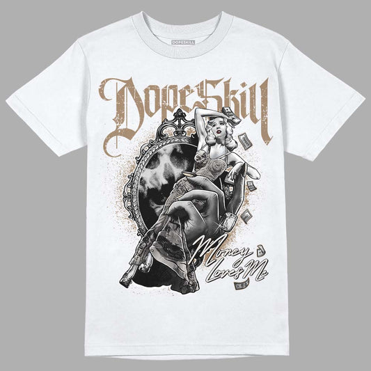 Jordan 5 SE “Sail” DopeSkill T-Shirt Money Loves Me Graphic Streetwear - White