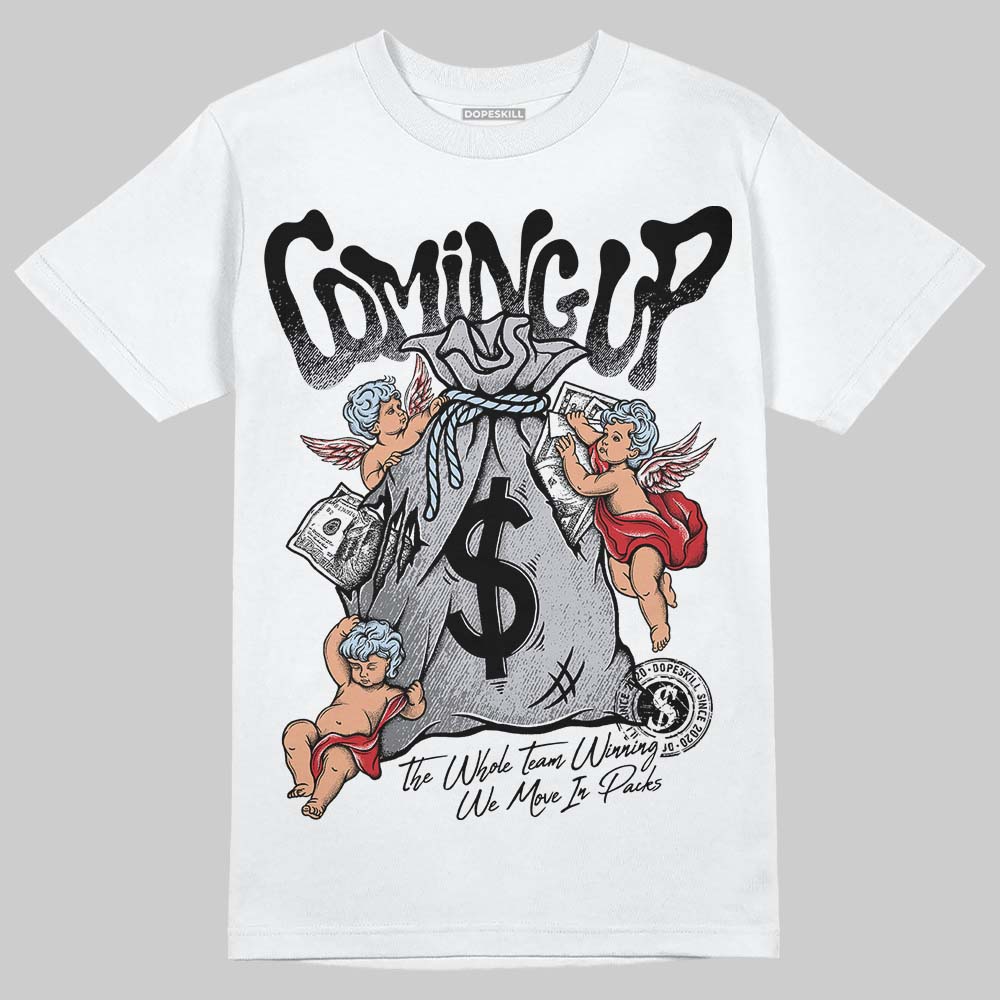 Jordan 5 Retro OG Black Metallic Reimagined DopeSkill T-Shirt Money Bag Coming Up Graphic Streetwear - White