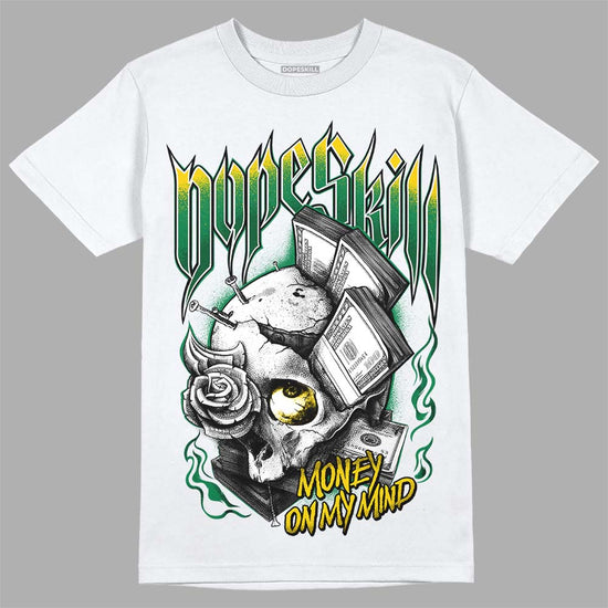 Green Sneakers DopeSkill T-Shirt Money On My Mind Graphic Streetwear - White 