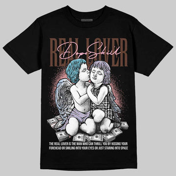 Harris Tweed x Dunk Low Denim Turquoise and Baroque Brown DopeSkill T-Shirt Real Lover Graphic Streetwear - Black