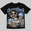 Jordan 5 Black University Blue DopeSkill Oversize Print T-Shirt Overstack Graphic Streetwear - Black