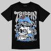 Jordan 5 Black University Blue DopeSkill T-Shirt Trippin Graphic Streetwear - Black