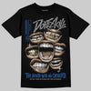 Jordan 3 "True Blue" DopeSkill T-Shirt The Mouth With No Droughts Graphic Streetwear - Black