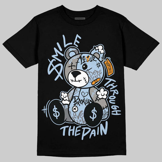 New Balance Abzorb 2000 “Silver/Blue” DopeSkill T-Shirt Smile Through The Pain Graphic Streetwear - Black
